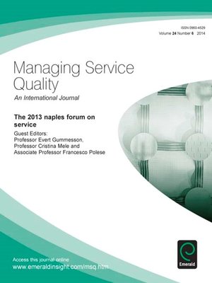 cover image of Managing Service Quality, Volume 24, Issue 6
